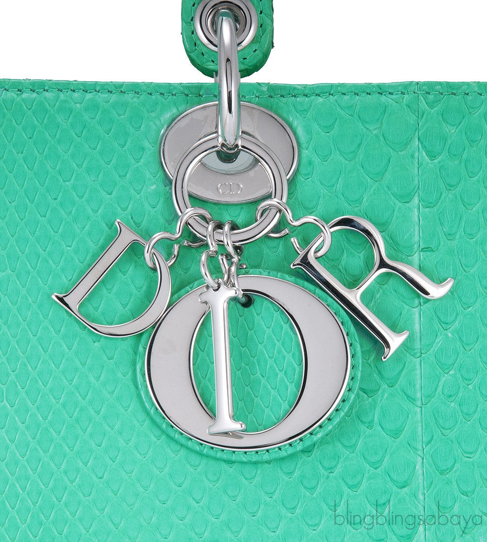 Lady Dior Green Python