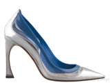 Two-toned PVC Pointed Toe Heels