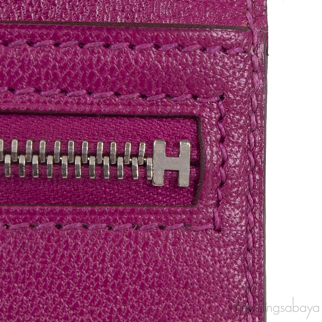 Hermes Bearn Rose Tyrien Crocodile Wallet