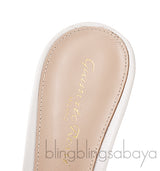 White Alise Leather Sandals