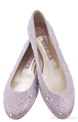 Gina Light Pink Crystal Ballet Shoes