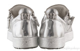 Silver Metallic Leather Sneaker