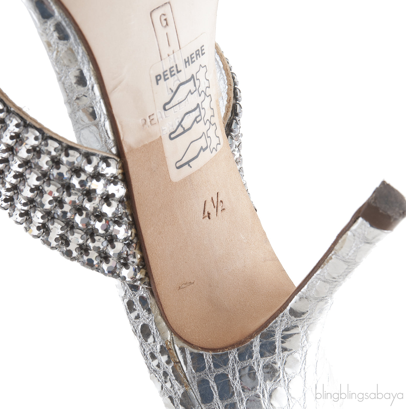 Silver T-strap Sandals