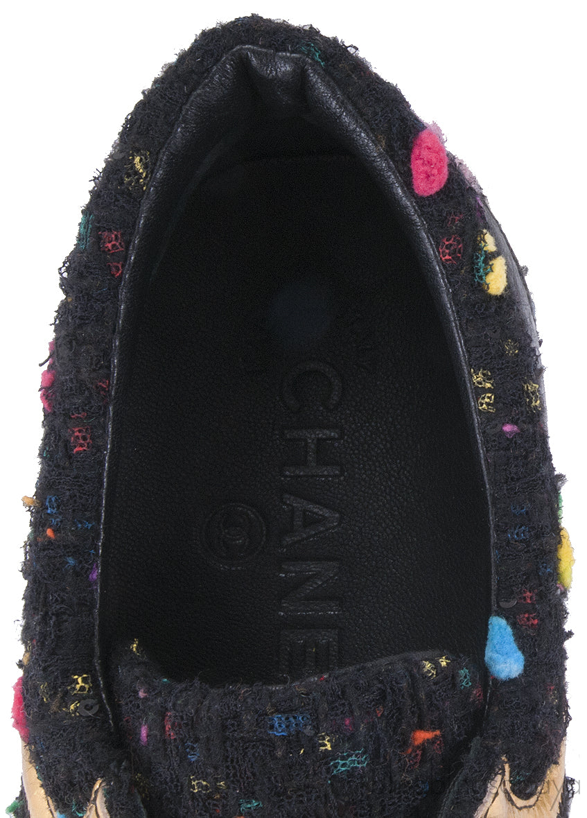 Metallic Gold Boucle Sneakers