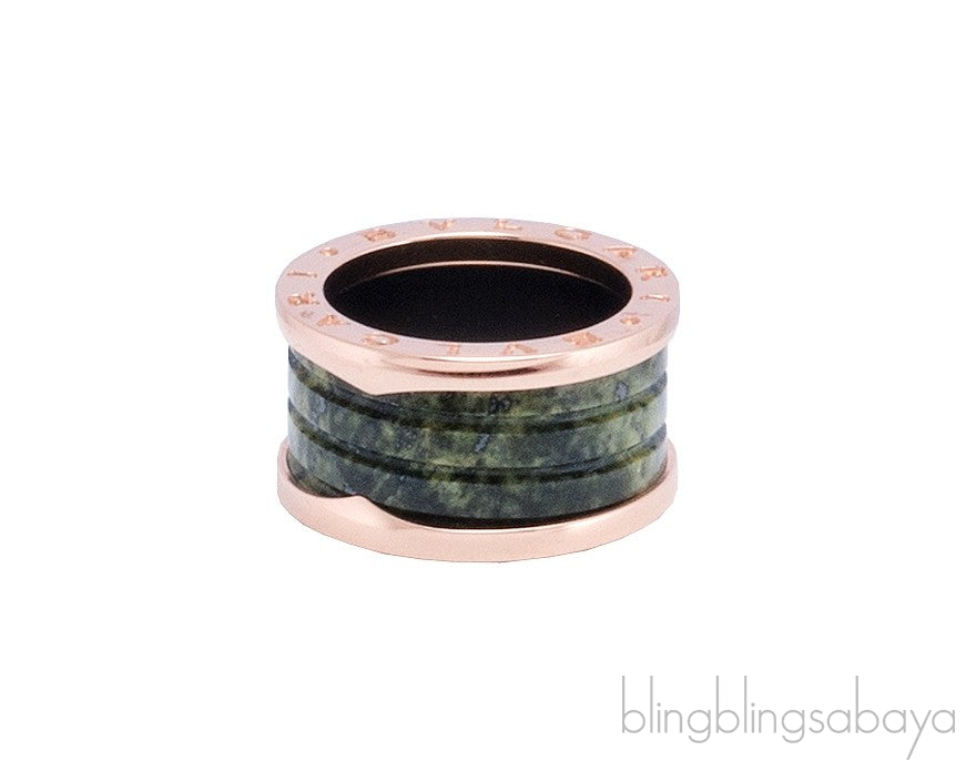 B.Zero1 Rose Gold Marble Ring