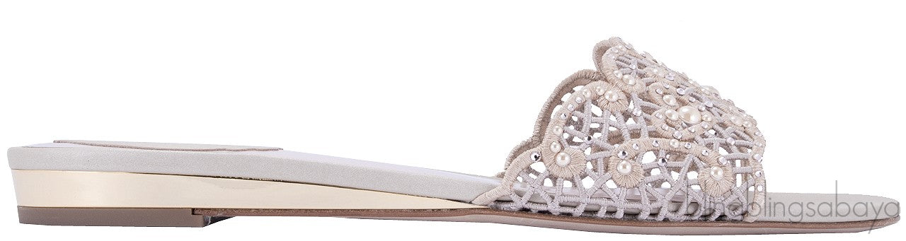 Crochet Slip-on Flat Sandals