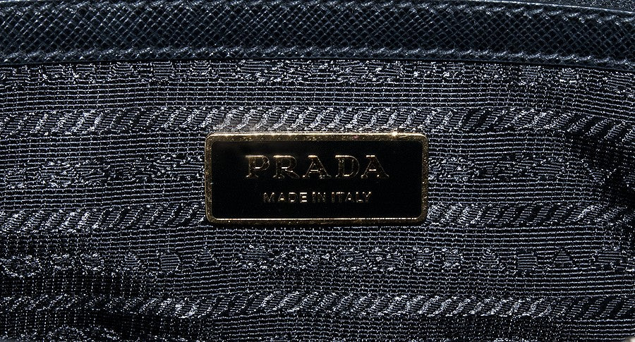 Black Saffiano Lux Leather Tote