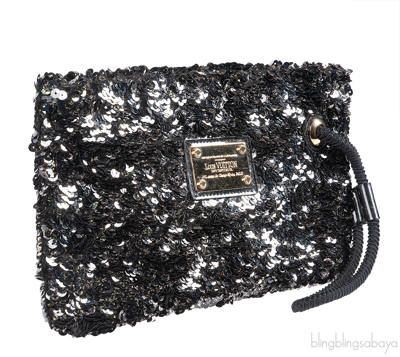 Sequin Black Pochette Rococo