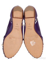 Dior Purple Satin and Leather Ballet Flat