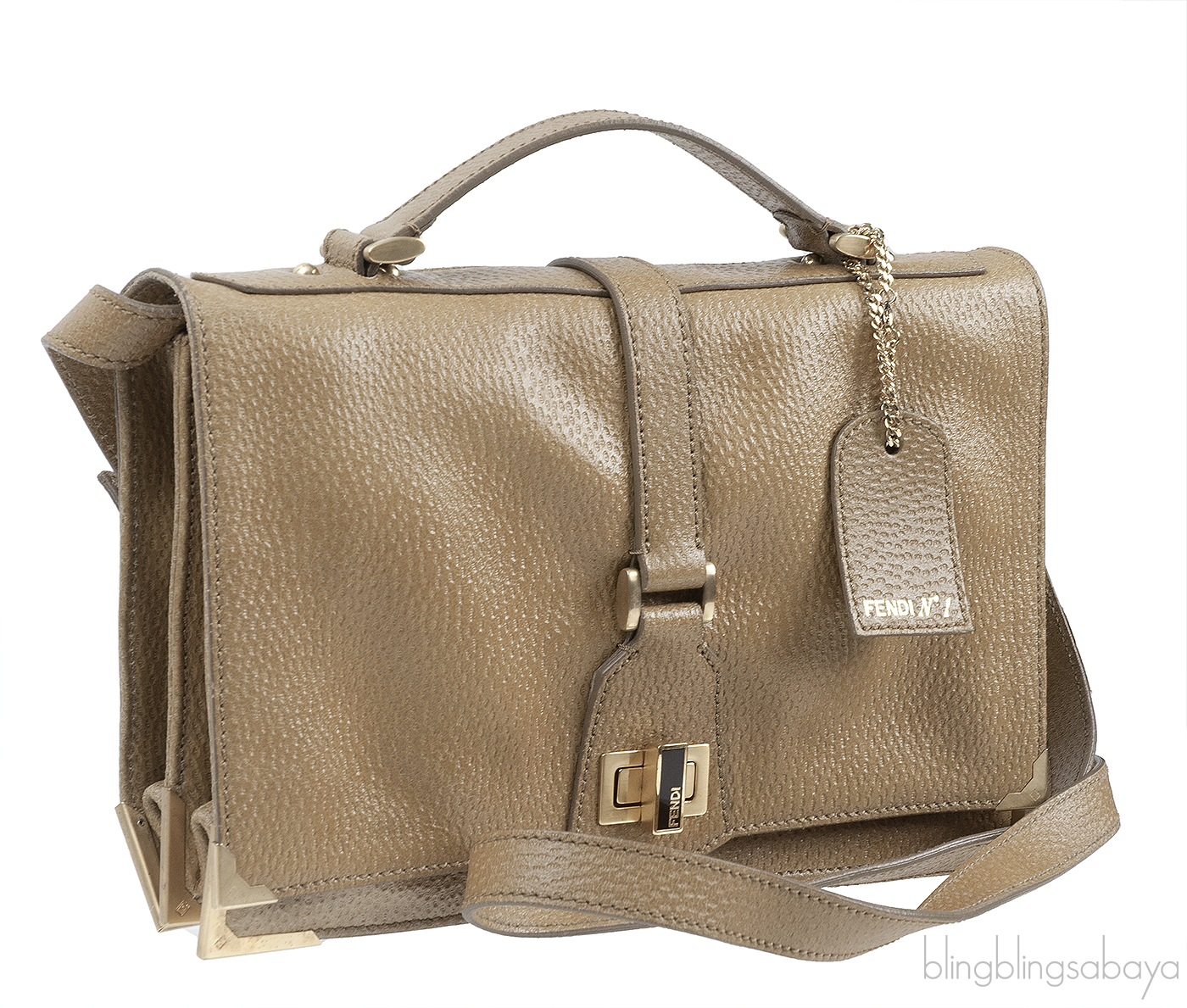 Fendi Brown Clutch Shoulder Bag