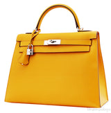 Kelly 32 Jaune d\'Or Epsom PHW