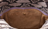 Natural Python Shoulder Tote