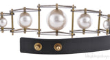 Black Pearl Leather Belt