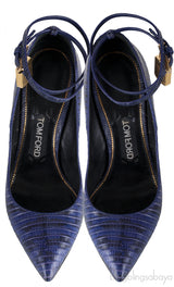 Padlock Printed Ankle Wrap Heels