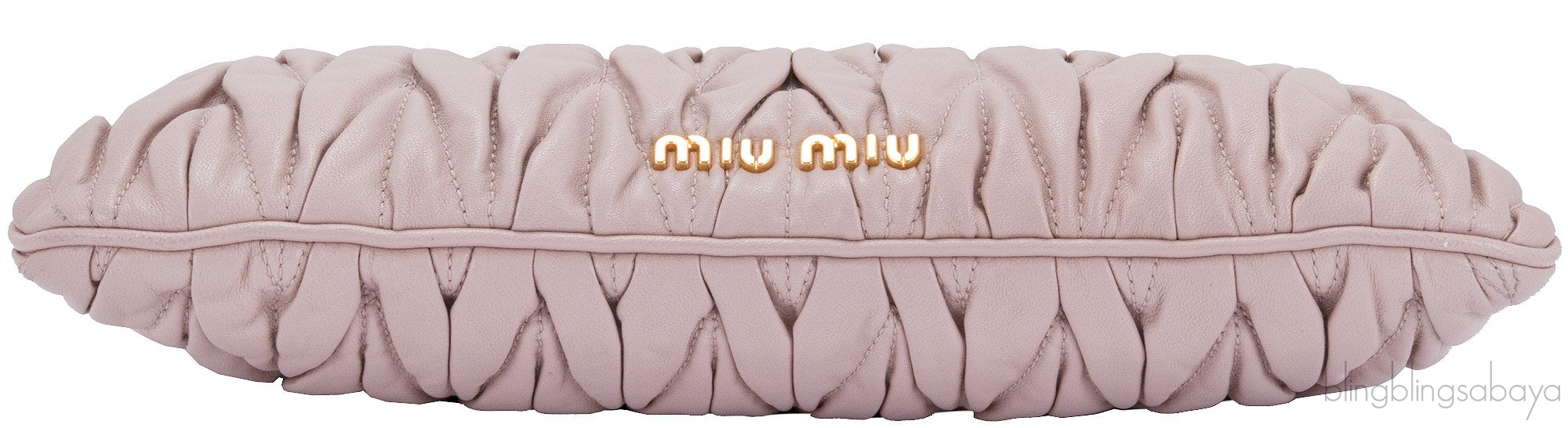 Nude Matelasse Leather Clutch