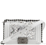 Le Boy Crystal Silver Small Bag