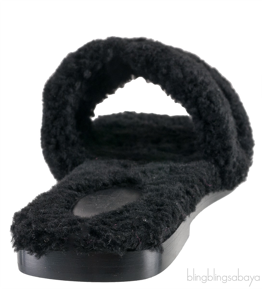 Oran Teddy Bear Black Sandals