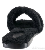 Oran Teddy Bear Black Sandals