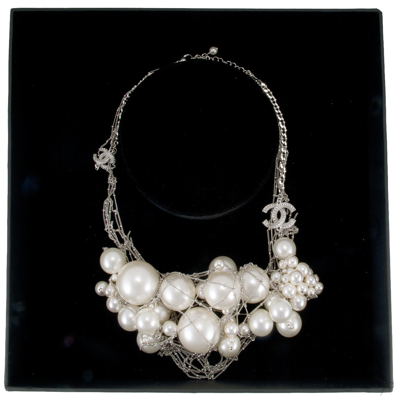 CC Pearl Cluster Necklace