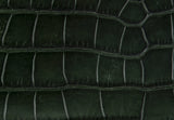 Crystal Embellished Horsebit Green Crocodile Mini Clutch