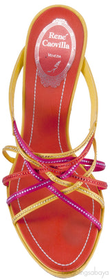 Multicolor Strappy Heels