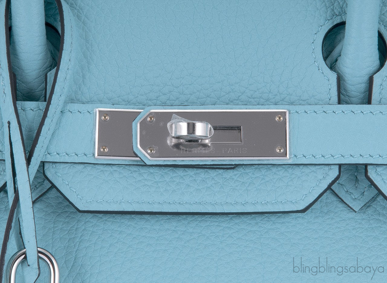 Birkin 30 Bleu Atol Togo PHW
