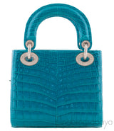 Lady Dior Mini Blue Green Crocodile