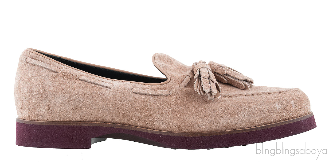 Brown Suede Tassel Loafer