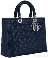 Lady Dior Large Blue Indigo