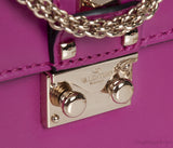 Fuchsia Rockstud Glam Shoulder Bag