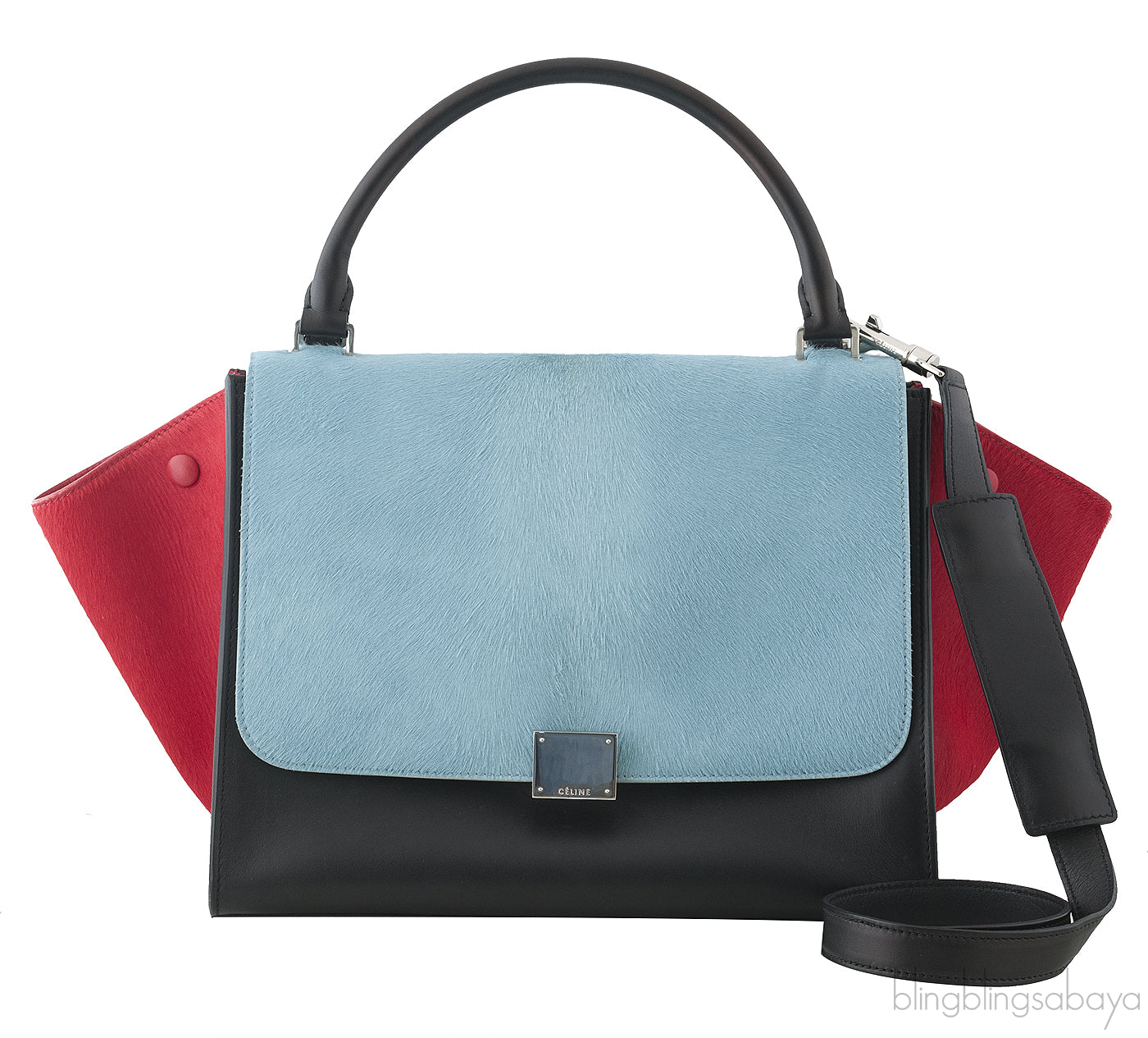 Trapeze Luggage Tri-color Pony Hair*