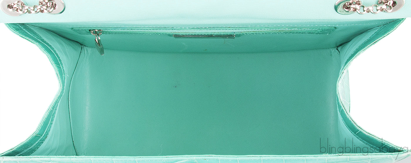 Tiffany Blue Cornelia Lunch Box Crocodile Bag