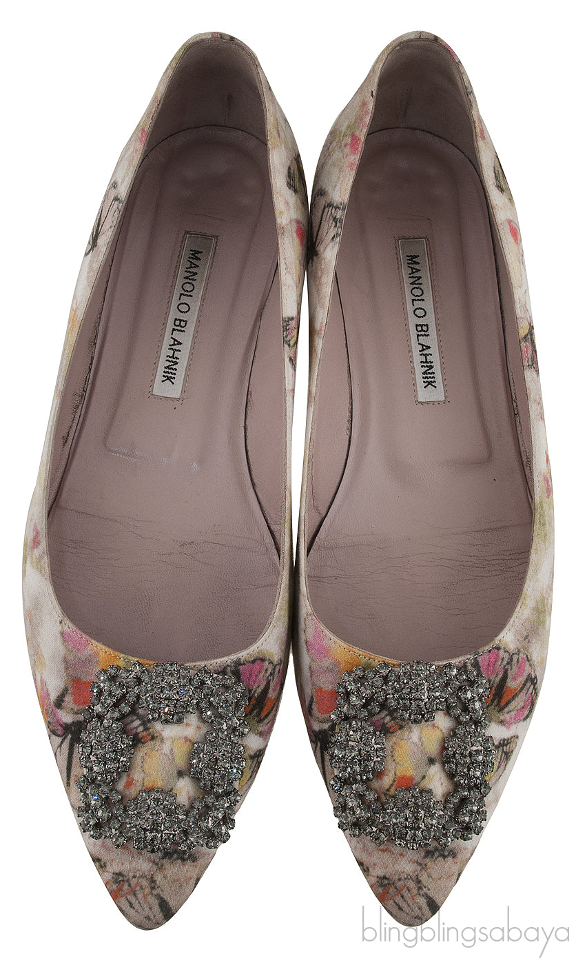 Butterfly Print Hangisi Flat