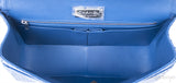 Chanel Classic Blue Python Jumbo Flap Bag