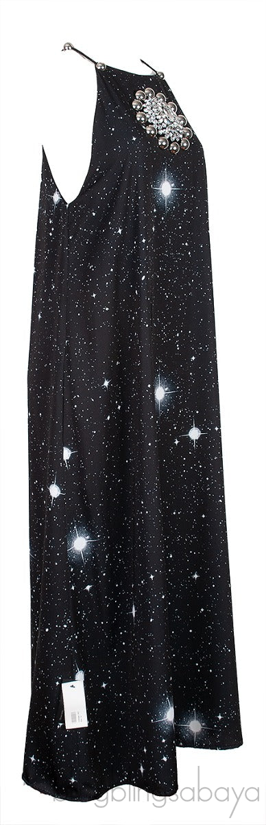 Black Crystal Halterneck Dress