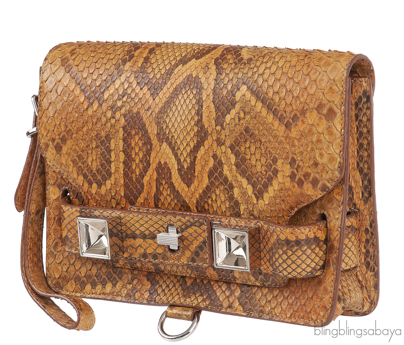 Proenza Schouler PS11 Python Amber Clutch Bag