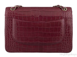 Classic Bordeaux Crocodile Jumbo Bag