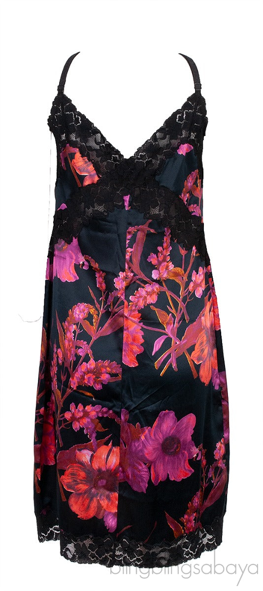 Black Floral Camisole Dress