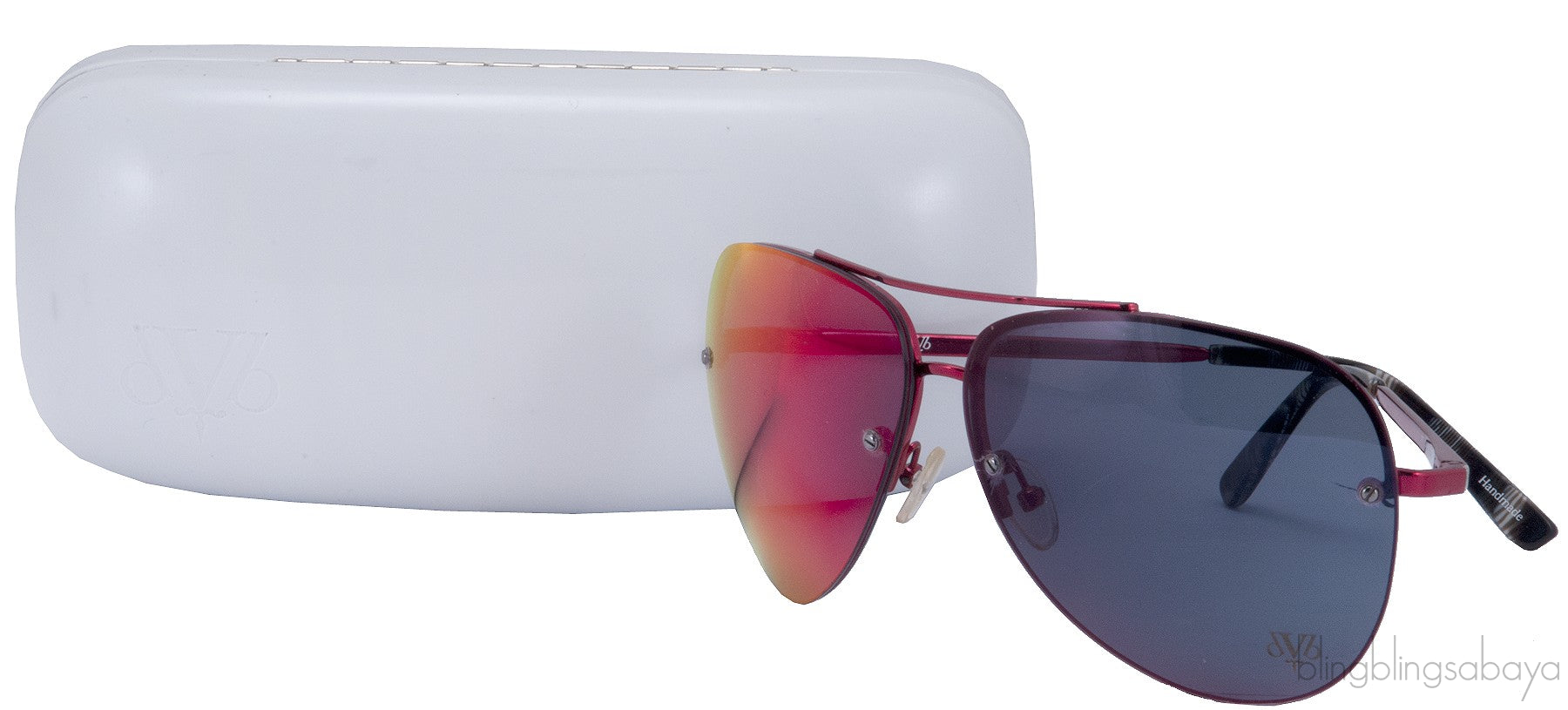 Red Slim Graduated Sunglasses