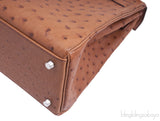 Kelly 32 Cognac Gold Ostrich
