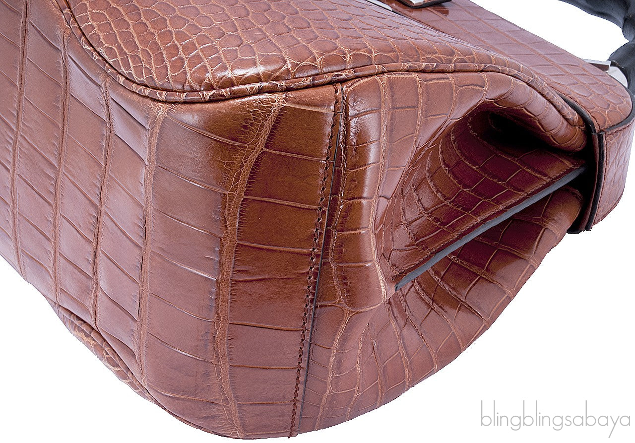 Lady Lock Top Handle Crocodile