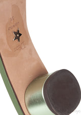 OR Montaigne Metallic Green Heels Slide
