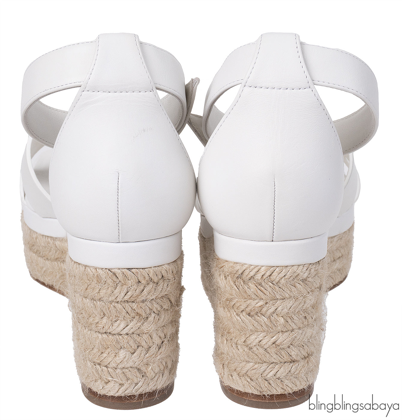 Hermes White Elda Espadrille in Calfskin