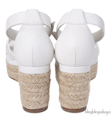 Hermes White Elda Espadrille in Calfskin