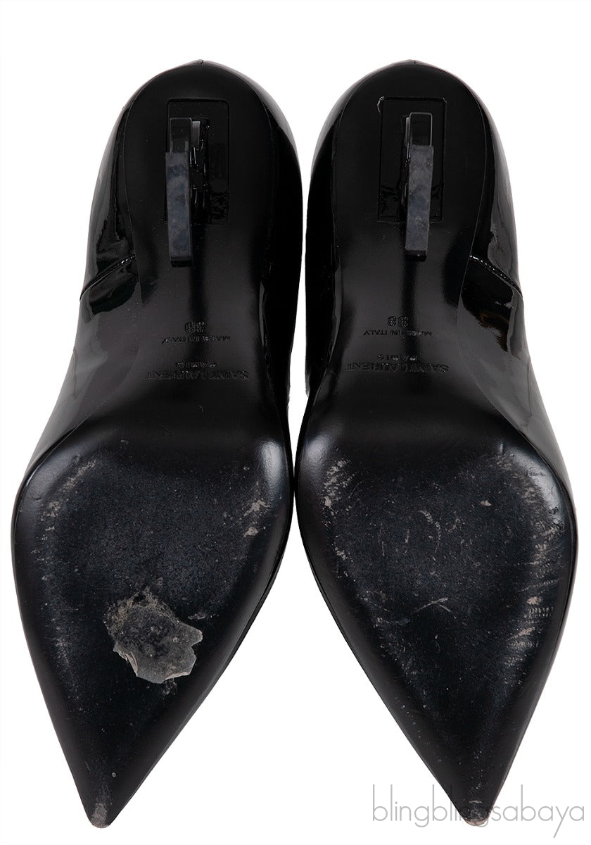 Opyum Black Patent Logo Pump