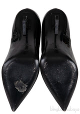 Opyum Black Patent Logo Pump