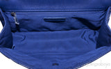 Blue Chevron Quilted Medium Flap Bag