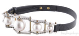 Black Pearl Leather Belt