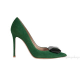 Emerald Jaipur 105 Embellished Suede Pumps