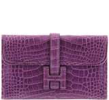 Crocodile Jige Elan Mini Clutch Violet